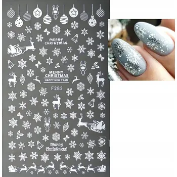 samolepka Samolepky na vánoční nehty SNĚHOVÉ VLOČKY E231