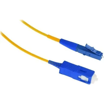 Síťový kabel XtendLan FO patch LC-SC 0.5m 9/125, simplex, ultraflexibilní G.657.A1, LS0H, průměr 2mm, krátký vývod