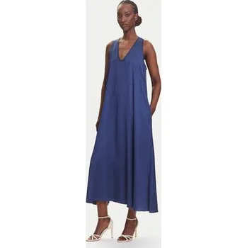 Dámské šaty Fracomina Letní šaty FS25SD3005W64101 Tmavomodrá Relaxed Fit XL