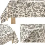 Ubrus Odolný vůči Skvrnám Vodotěsný Ozdobný Silný Ubrus Béžový se Vzorem Listů