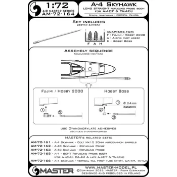 Plastikový model 1/72 A-4 Skyhawk LONG STRAIGHT refuel.probe boom
