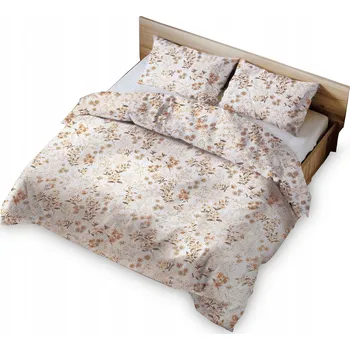 Povlečení Krepové povlečení 160x200 smetanově béžová, medové květy, vintage