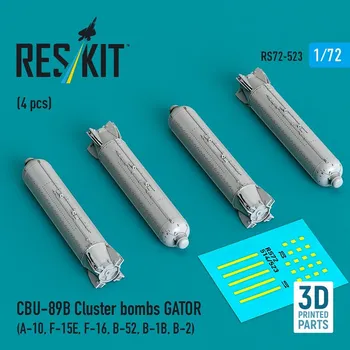 Plastikový model 1/72 CBU-89B cluster bombs GATOR (4 pcs.)