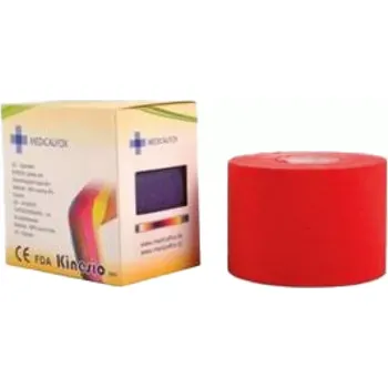 Tejpovací páska FOX MUSCLE TAPE Kinezio páska 5cm x 5m - červená