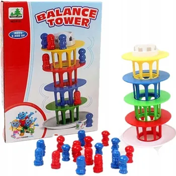 Hlavolam BALANČNÍ HRA VĚŽ – KLÁTÍCÍ SE, ŠIKMÁ VĚŽ – LOGICKÁ HRA PRO ZRUČNOST