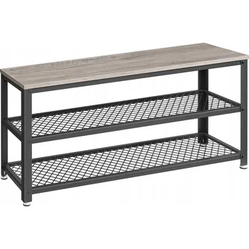 Botník Botník se sedákem Songmics 100 x 45 x 30 cm šedá
