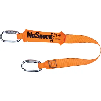 Úvazek DELTA AN203100ZZ / Tlumič pádu na popruhu, 2 dvojité karabiny - oranžová 1 m