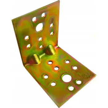 Úhloměr Úhelník tesařský spojovací zesílený na dřevo rovný 50x50x50 zlatý