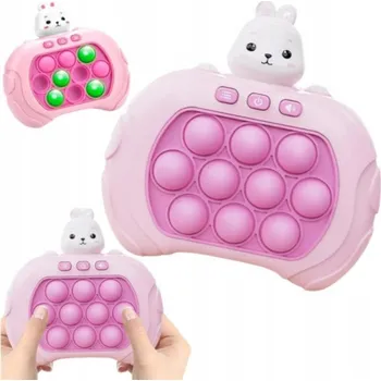 POP IT DOVEDNOSTNÍ HRA POP IT KRÁLÍK RŮŽOVÝ POPIT PUSH ANTISTRESOVÁ SENZORICKÁ