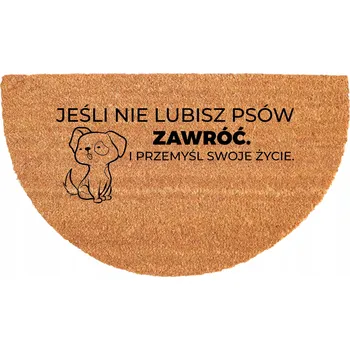 PŮLKRUHOVÁ KOKOSOVÁ ROHOŽKA 40X70CM S PROTISKLUZOVOU ÚPRAVOU - ODOLNÁ A EKOLOGICKÁ