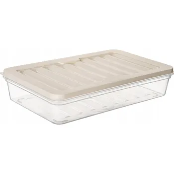 Dóza na potraviny KUCHYŇSKÁ NÁDOBA pro skladování potravin uzenin sýrů nízká plochá 1L