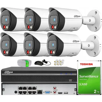 Bezpečnostní kamera Sada IP monitoringu 6x kamera IPC-HFW2849S-S-IL-0280B WizSense DAHUA