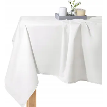 ubrus UBRUS BÍLÝ ODOLNÝ SKVRNÁM NA STŮL 140x240 HLADKÝ VODĚODOLNÝ DEKORATIVNÍ
