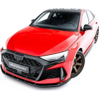 Karosérie Spojler pod nárazník lipa V.1 Audi RS3 Sedan 8Y Facelift černý lesklý plast