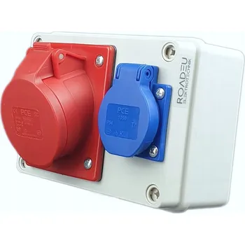 Elektrická zásuvka Staveništní rozvaděč dílenský 32A Kombi zásuvka 32A + zásuvka 230V