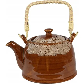 Konvice na čaj Keramická konvice Clayre & Eef 0,75 l hnědá