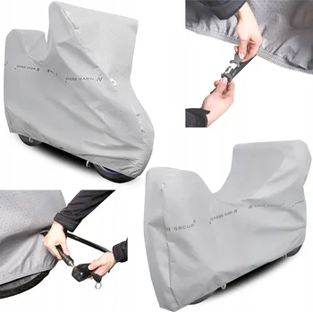 Moto bunda Obal / Plachta na motorku s kufrem L 245x125 cm, měkký, s přezkou - Exclusive
