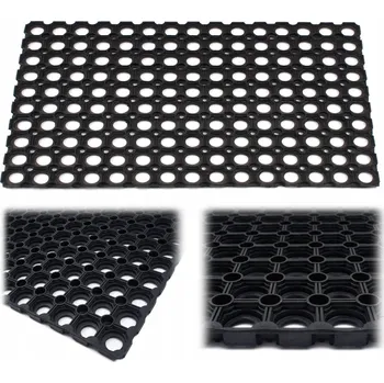 Rohožka Gumová rohožka Eureka Home černá 50x100 cm protiskluzová