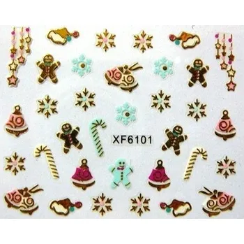 3D vánoční Samolepky na nehty Sněhové Vločky Y64