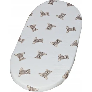 Prostěradlo PROSTĚRADLO MUŠELÍNOVÉ DO KORBIČKY KOČÁRKU 40X80 BAVLNA TEDDY