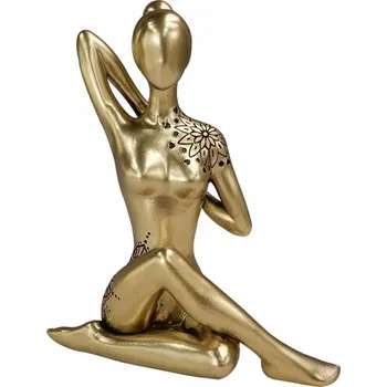 Obraz Jóga - zlatá dekorativní figurka - dárek pro milovníky jógy - 42721Y2