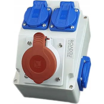 Elektrická zásuvka Kombinovaná zásuvka 16A 5P s 3x zásuvkou 230V