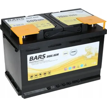 Autobaterie Bars Dual Purpose AGM Deep Akumulátor 70Ah 760A 600Wh L3 P+ - 20 kg