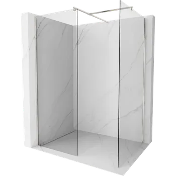 Mexen Kioto sprchová stěna Walk-in 130 x 75 cm, transparentní, kartáčovaný nikl - 800-130-202-97-00-075 Sprchové stěny