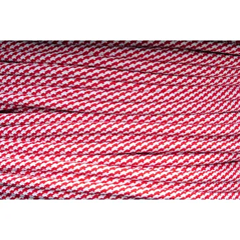 elektrický kabel Textilní kabel Spirála Červeno-Bílá 26 opředený 2x0,75 a 3x0,75mm2, Počet vodičů v kabelu 3 vodiče v kabelu (3x0,75mm2)