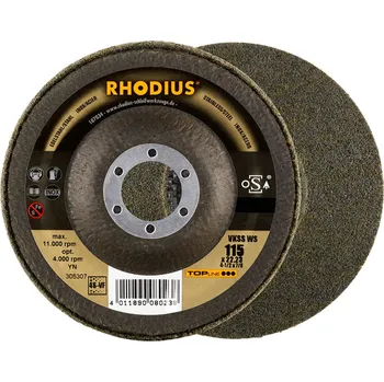 Brusný kotouč Rhodius 305307 | Talíř s kompaktním rounem - šikmý VKSS TOP line / 115x22,23 - 4S-velmi jemný