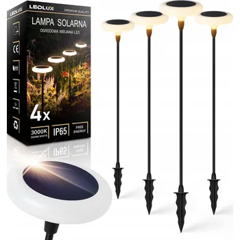 Venkovní osvětlení 4x SOLÁRNÍ LAMPA LED ZAHRADNÍ SVĚTLO ZAPICHOVACÍ SLOUPEK UFO LUCERNA TRN