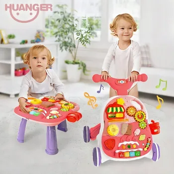 Dětské chodítko Bavytoy Chodítko/stolek růžové