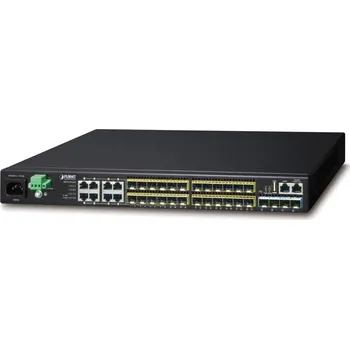 Switch Planet XGS3-24242(v3) L3 switch, 8x1Gb, 24x1Gb SFP, 4x10Gb SFP+, HW/IP stack, 2xPower-in
