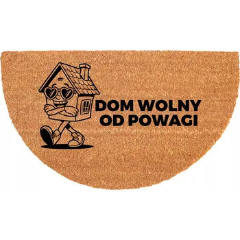 EKOLOGICKÁ KOKOSOVÁ ROHOŽKA PROTI UKLOUZNUTÍ 40X70CM PŮLKRUHOVÁ