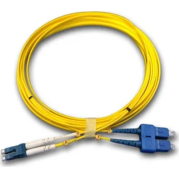 Síťový kabel DATACOM optický patchcord LC-SC 09/125 SM 3m duplex