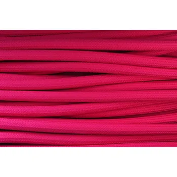 elektrický kabel Textilní kabel Růžový Tmavý R11 opředený 2x0,75 a 3x0,75mm2, Počet vodičů v kabelu 2 vodiče v kabelu (2x0,75mm2)