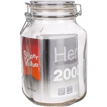 Zavařovací sklenice ZAVAŘOVACÍ SKLENICE nádoba na potraviny okurky weki 2 L KLIPSEM houby zelí bigos