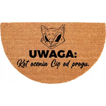 EKOLOGICKÁ KOKOSOVÁ ROHOŽKA PROTI UKLUZNUTÍ 40X70CM PŮLKRUHOVÁ ODOLNÁ