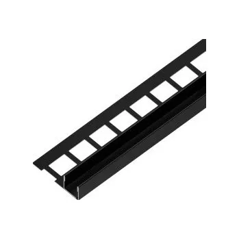 Stavební profil ACARA PRAHA s.r.o. AC EX1/KP7/1 EXCELLENT pro vsazení skla, nerez V2A RAL9005MAT,v: 12,5mm, š: 11mm, d: 1m