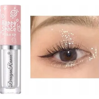 Oční stíny Tekuté oční stíny třpytivé lesklé s glitry matné perleťově bílé #3