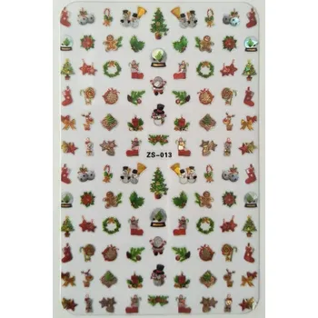 samolepka Samolepky na nehty 3D vánoční motiv - Mikuláš E151