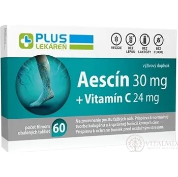 Přírodní produkt PLUS LÉKÁRNA Aescin 30 mg + Vitamin C 24 mg tbl flm 60 ks