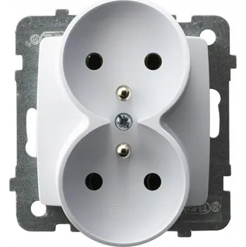 Elektrická zásuvka Elektrická Zásuvka bílá GP-2SRZ/m/00