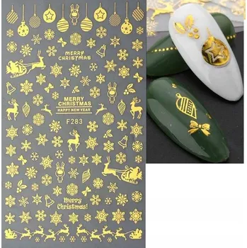 samolepka 3D vánoční Samolepky na nehty SNĚHOVÉ VLOČKY E227