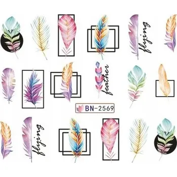 Lapač snů Akvarelové Samolepky na nehty s peřím lapač Lapač Snů Q197