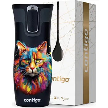 Termohrnek Termohrnek Contigo West Loop 2.0 470 ml - Kočka - Černý