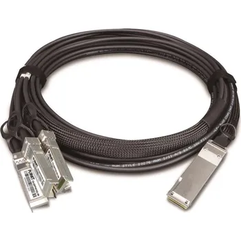 Síťový kabel Planet CB-QSFP4X10G-5M, metalický spojovací kabel QSFP+ 40Gb/s na 4x SFP+ 10Gb, délka 5m