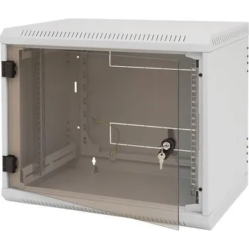 Rozvaděč Triton 19' rozvaděč jednodílný 12U/395mm vylamovací otvor pro ventilátor RAL7035