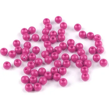 Korálek Plastové korálky Ø6 mm, Balení 10 g, Varianta 2 krémová světlá