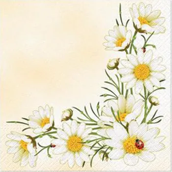 Papírový ubrousek Ubrousky 20ks, Bunch of Marguerites 33x33 cm